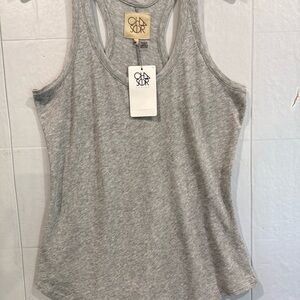 Chaser Heather Gray  Racerback Tank Top 100% Cotton